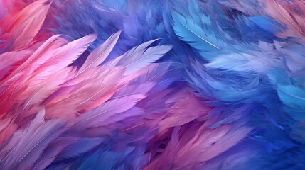 Obraz premium Digital red and purple gradient feather abstract graphic poster web page PPT background
