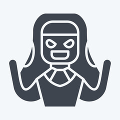 Icon Nun. related to Halloween symbol. glyph style. simple design illustration