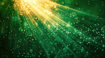 Asymmetric blue light burst, abstract beautiful rays of lights on dark orange background with the color of violet and yellow, golden green sparkling backdrop with copy space.