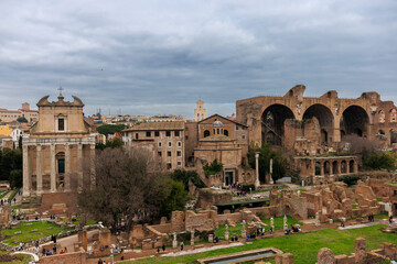 Fototapeta premium The ruins of Roman forum 