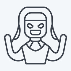Icon Nun. related to Halloween symbol. line style. simple design illustration