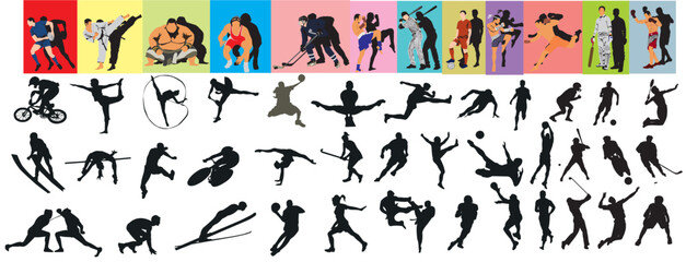 sports silhouette illustration vector