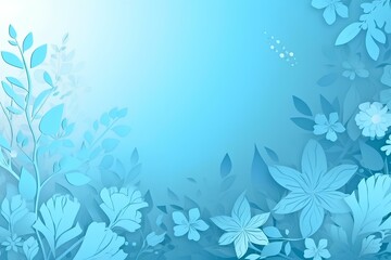 Fototapeta na wymiar blue floral background made by midjourney