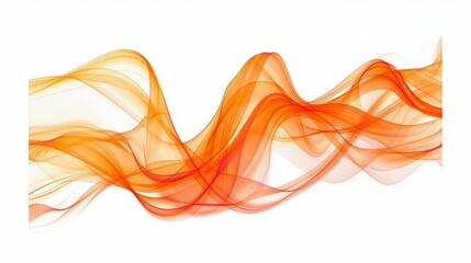 Fototapeta premium Abstract orange color wave design element. Abstract smooth color wavy