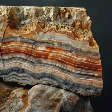 Exploring the intricate layers of sedimentary rock unveils Earth's captivating geological narrative through time.