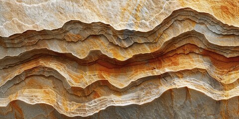Extreme close up of sandstone texture, showcasing the natural layering and erosion patterns.