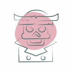 Icon Pirate Skeleton. related to Halloween symbol. Color Spot Style. simple design illustration