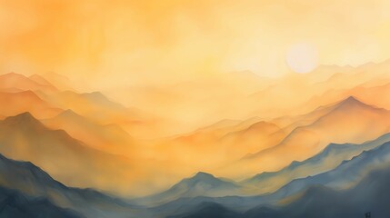 Golden Peaks at Daybreak./n