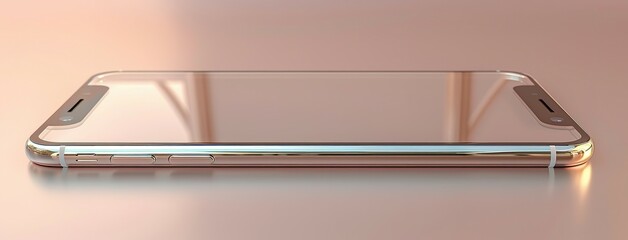 Realistic smartphone mockup. perspective mobile phone mockup similar to iphone with blank screen, Vector illustration