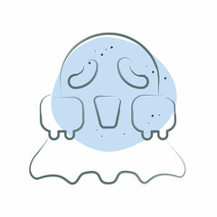 Icon Spirit. related to Halloween symbol. Color Spot Style. simple design illustration