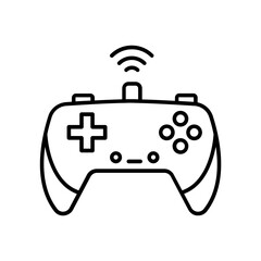 game controller icon. outline icon