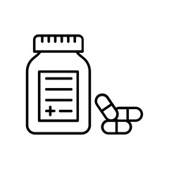 pharma icon. outline icon