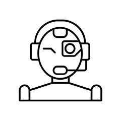 robot icon. outline icon