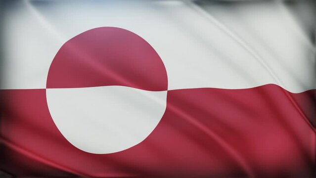 Waving Greenland flag background