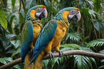 Obraz premium blue and yellow macaw