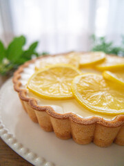 お菓子作り　レアチーズタルト