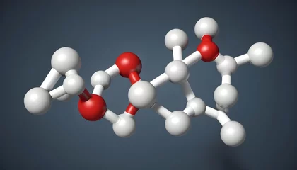 Fototapeten sevoflurane molecule, general anesthetics molecular structure, isolated 3d model van der Waals © ahmad05