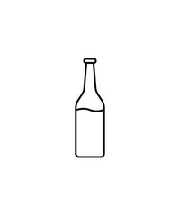 bottle of wine icon, vector best line icon.