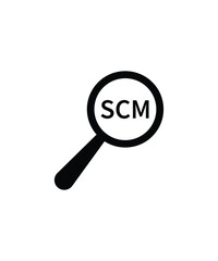 magnifying glass with scam icon, vector best flat icon.