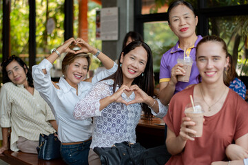 group of friends enjoying a drink after work.