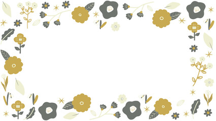 北欧風秋色のお花手紙フレーム