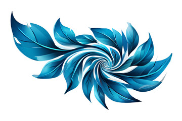 Cutout leafs flying spiral