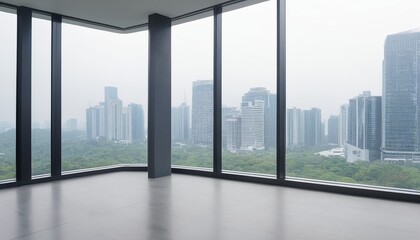 Office Window View: Modern Skyscraper Building Facade