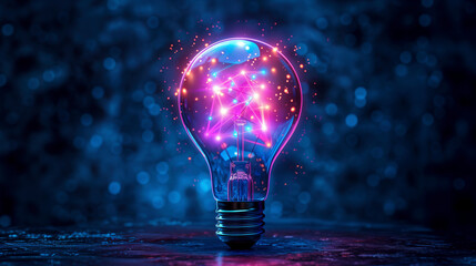 Light Bulb Power Energy Technology Business Industry Innovation Idea Solution Abstract