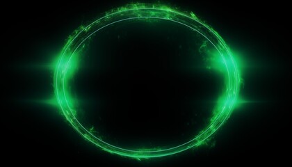 Obraz premium green glowing light