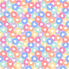 Seamless pattern with hand drawn heart. Background for textile, wrapping paper, fashion, illustration.