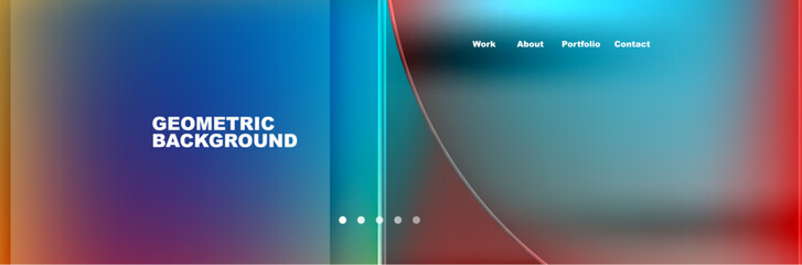 Round triangles and squares web site page template. Vector Illustration For Wallpaper, Banner, Background, Card, Book Illustration, landing page