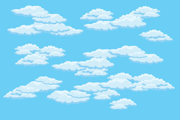 Cloud sky scene background vector simple cloud illustration template design