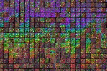 Fototapeta premium Rainbow tile pattern on the wall