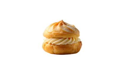 Isolated soft cream on White Background, Delicious Pastry Snack