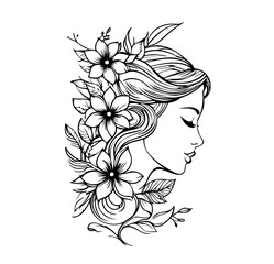 Flower Lady Illustration 1