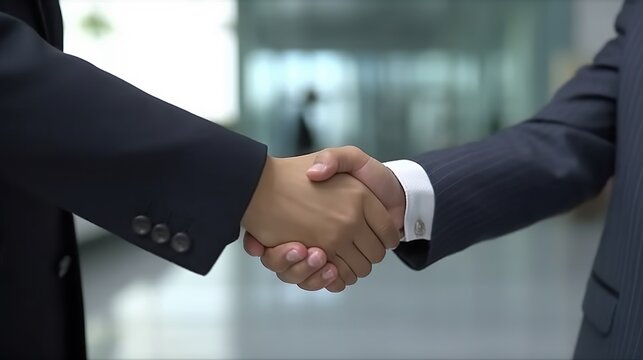 Businessman handshake for teamwork of business Generative AI