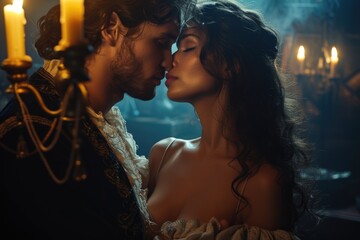 Capturing love's essence: a celebration of kisses on kissing day, an intimate showcase of tender moment, passionate connection, affectionate expressions in language of love and romance