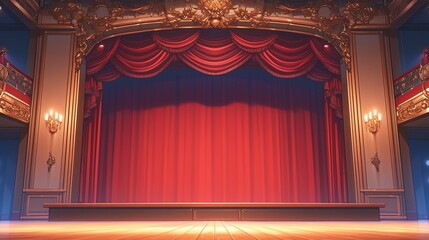 スポットライトを浴びた舞台1