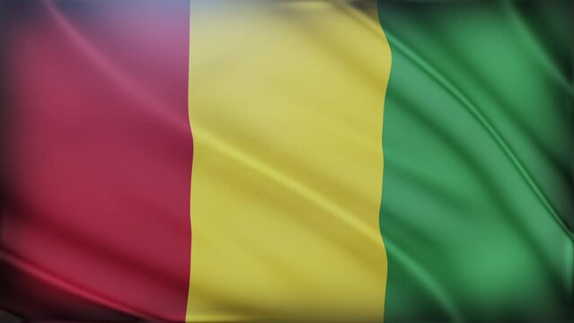 Waving Guinea flag background