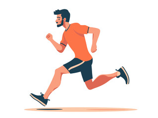 white background, Going for a run or jog in the morning, in the style of animated illustrations, background, text-based