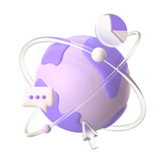 International world wide Business Startup 3D Object