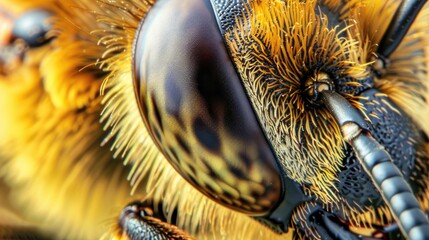 Macro view of a bees eye