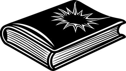 book isolated on white, black book silhouette vector illustration,icon,svg,book characters,Holiday t shirt,Hand drawn trendy Vector illustration,book on a white background