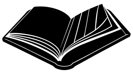 book isolated on white, black book silhouette vector illustration,icon,svg,book characters,Holiday t shirt,Hand drawn trendy Vector illustration,book on a white background