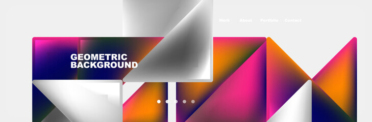 Triangle minimal web site page background design. Vector Illustration For Wallpaper, Banner, Background, Card, Book Illustration, landing page
