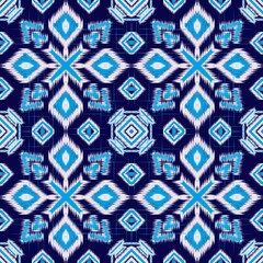 Geometric ethnic floral pixel art embroidery, Aztec style, abstract background design for fabric, clothing, textile, wrapping, decoration, scarf, print, wallpaper, table runner. - 780224929