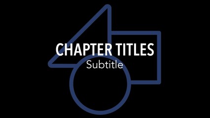 Chapter Titles with Wipe - obrazy, fototapety, plakaty
