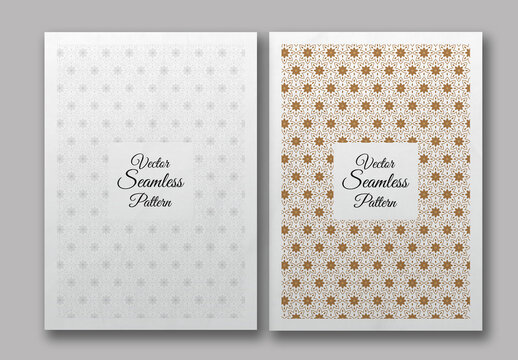 Cute Silver Floral Pattern Template
