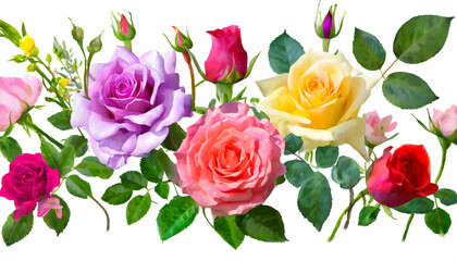bouquet of roses, roses, pink, red, yellow,flowers, bouquet, colorful, variety of flowers, floral backgroud, rose background, stickers, floral sticker, flower sticker, petals, love, blossom, Wallpaper