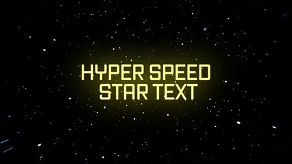 Hyper Speed Star Text - obrazy, fototapety, plakaty